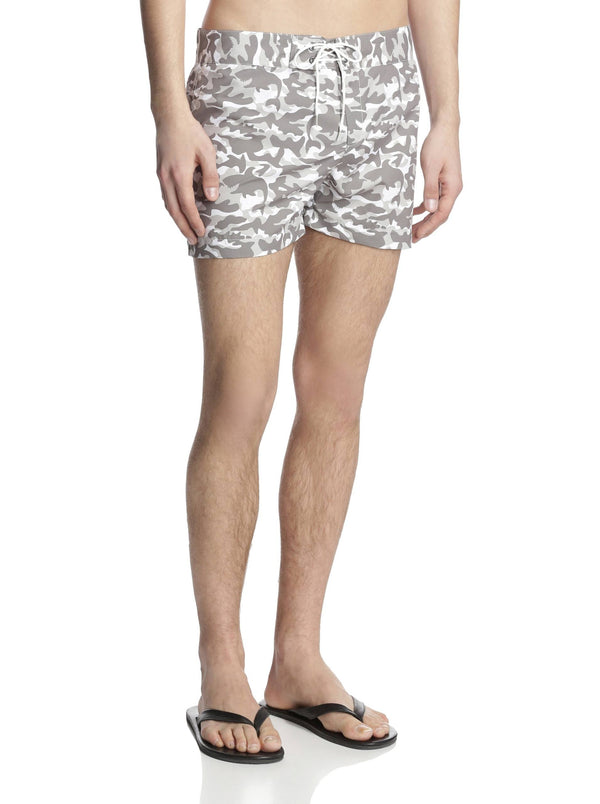 American Stitch Tan Camo Shark Swim Trunk