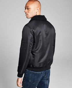 And Now This Bomber Jacket With Fleece Collar Black thumbnail 2