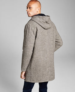 And Now This Herringbone Hooded Jacket Brown Herringbone thumbnail 2