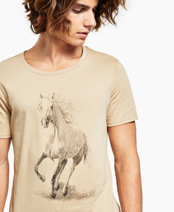 And Now This Horse T-shirt Tavertine/horse thumbnail 3