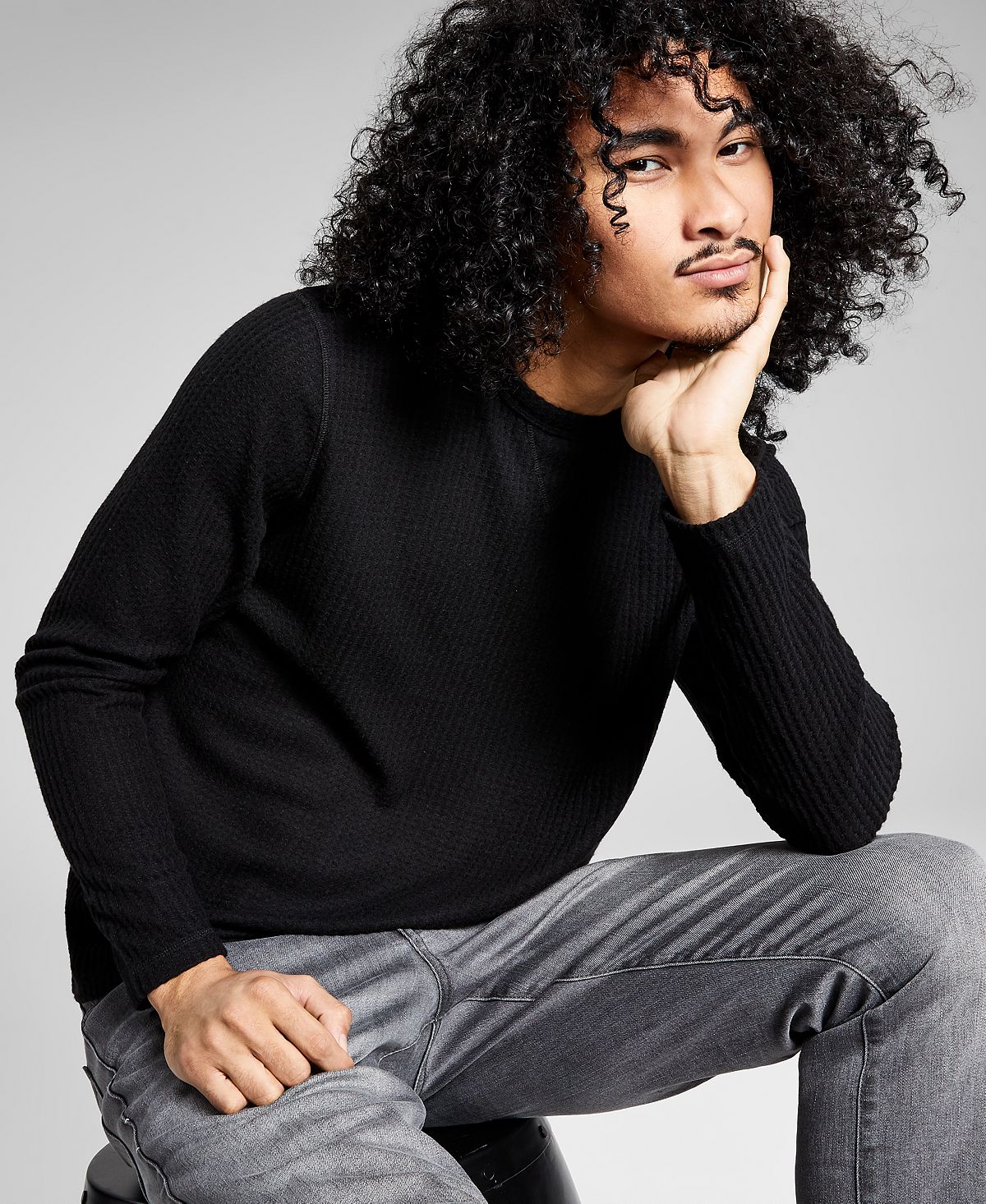 And Now This Long-sleeve Thermal Shirt Black