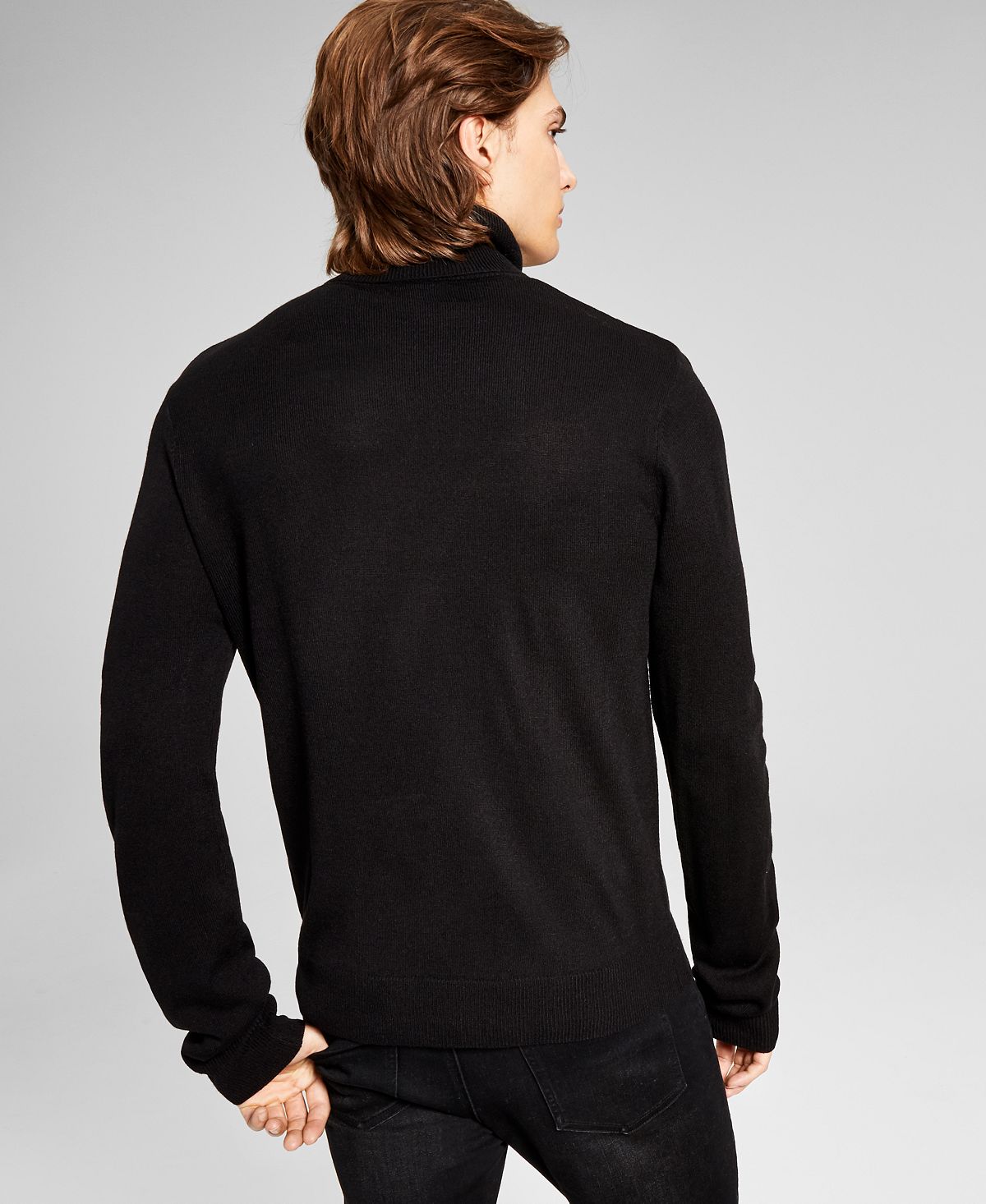 And Now This Solid Turtleneck Sweater Black