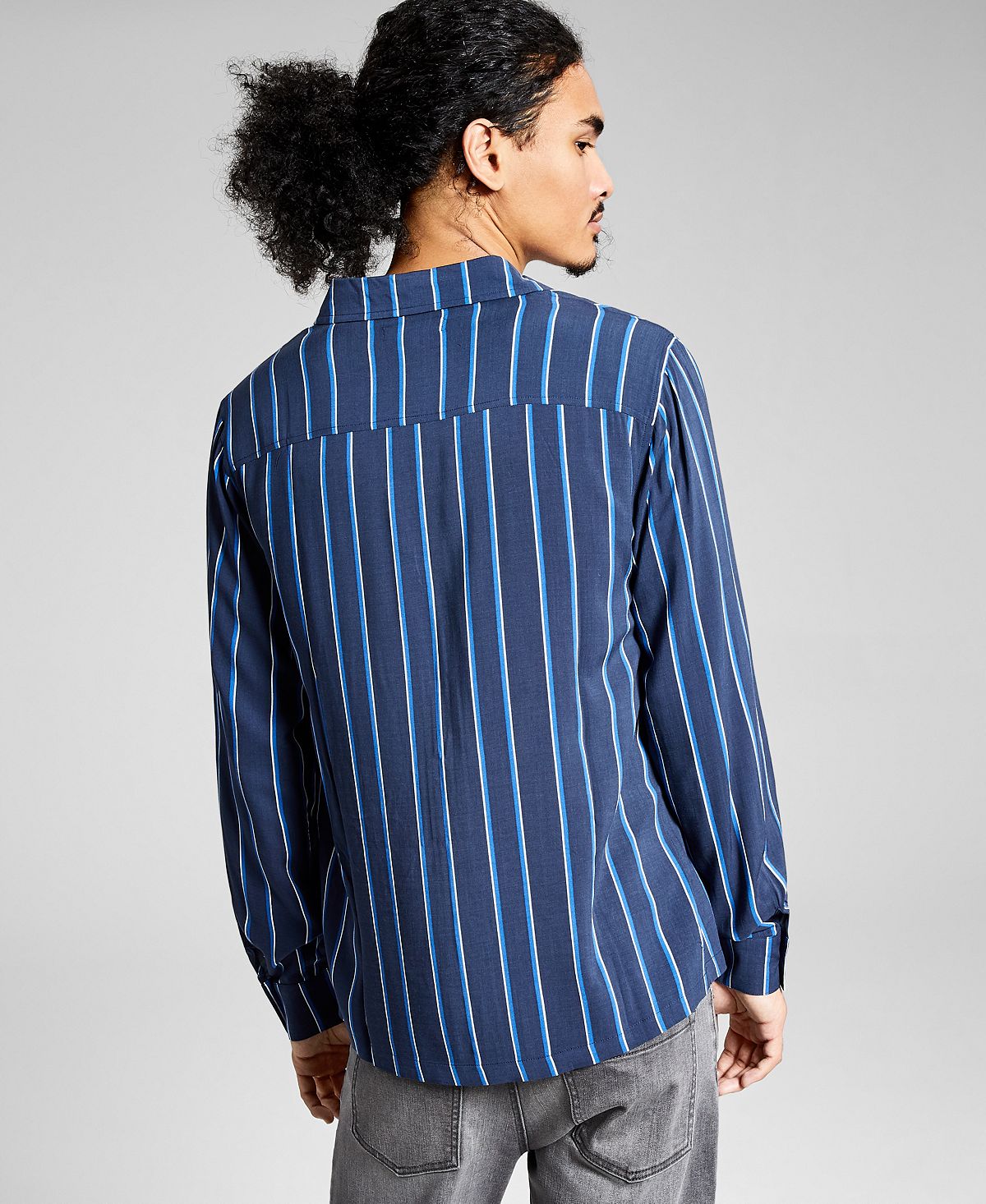 And Now This Striped Long-sleeve Shirt Navy