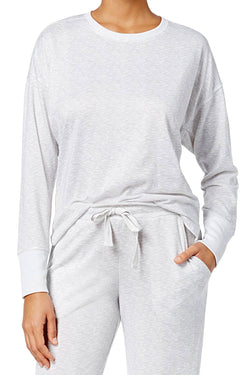 Ande Cloud-Dancer-Grey High-Low Hem Lounge Top thumbnail 1
