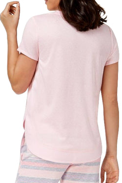 Ande Fairytale-Pink Space-Dye Whisperluxe Ribbed-Hem Lounge Top thumbnail 3