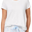 Ande White Space-Dye Whisperluxe Ribbed-Hem Lounge Top