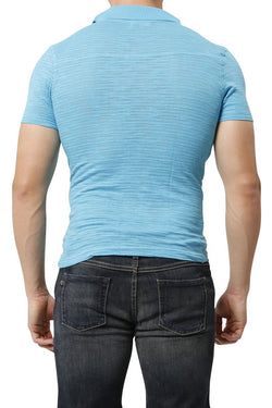 Andres Velasco Blue Torino Lace Up Top thumbnail 2