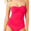 Anne Cole Berry Twisted-Front Bandeau One-Piece Swimsuit