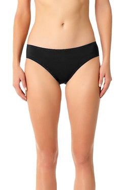 Anne Cole Black 'Live in Color' Retro Bikini Bottoms thumbnail 2
