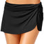 Anne Cole Black Solid Sarong Swim Skirt