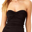 Anne Cole Black Twist-Front Ruched Bandeau Tankini Top
