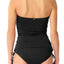 Anne Cole Black Twist-Front Ruched Bandeau Tankini Top
