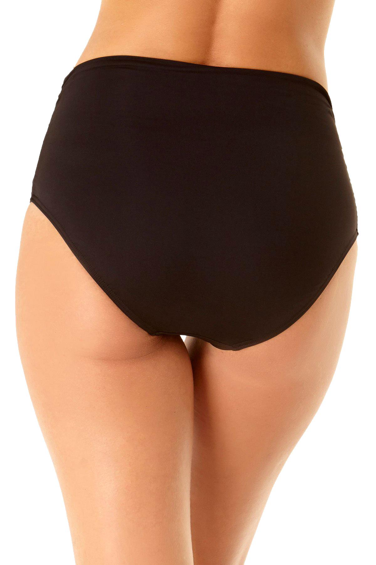 Anne Cole 'Live in Color' High Waist Convertible Bikini Bottom in Black