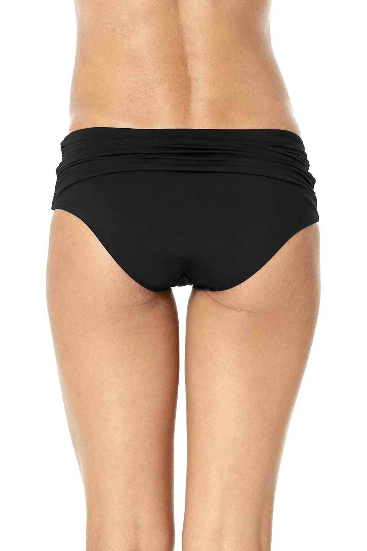 Anne Cole 'Live in Color' High Waist Convertible Bikini Bottom in Black