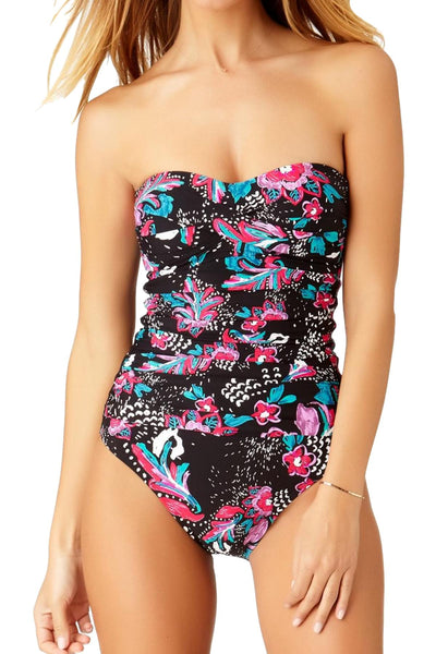 Anne Cole Multi-Color/Floral Thats-A-Wrap Printed Twist One-Piece Swimsuit