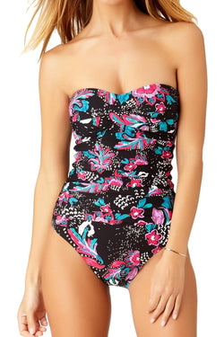 Anne Cole Multi-Color/Floral Thats-A-Wrap Printed Twist One-Piece Swimsuit thumbnail 2