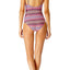 Anne Cole Orange/Pink/Multi Stevie Striped Cut-Out One-Piece Swimsuit