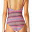 Anne Cole Orange/Pink/Multi Stevie Striped Cut-Out One-Piece Swimsuit