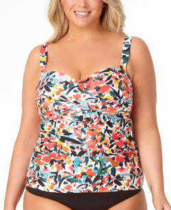 Anne Cole Plus Sunset Floral Tankini Top Sunset Floral thumbnail 3