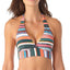 Anne Cole Sand Stripe Marilyn Printed Halter-neck Bikini Top Multi