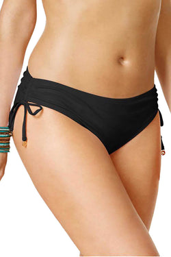 Anne Cole Side Tie Swim Brief Bottom in Black thumbnail 4