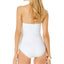 Anne Cole Twist-front Ruched One-piece Swimsuit White