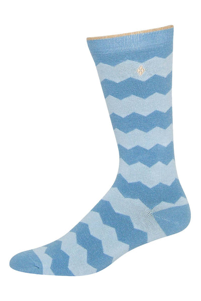 Argoz Blue Chevron Crew Sock