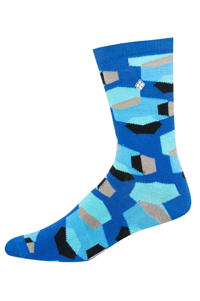 Argoz Blue Morning Swim Crew Sock