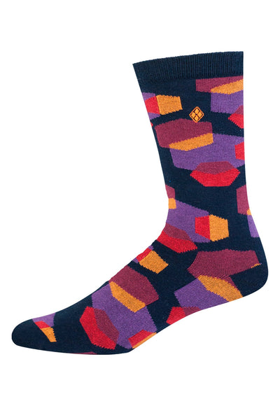 Argoz Purple/Red Lava Lamp Crew Sock
