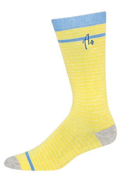 Argoz Yellow Lemon Drop Crew Sock