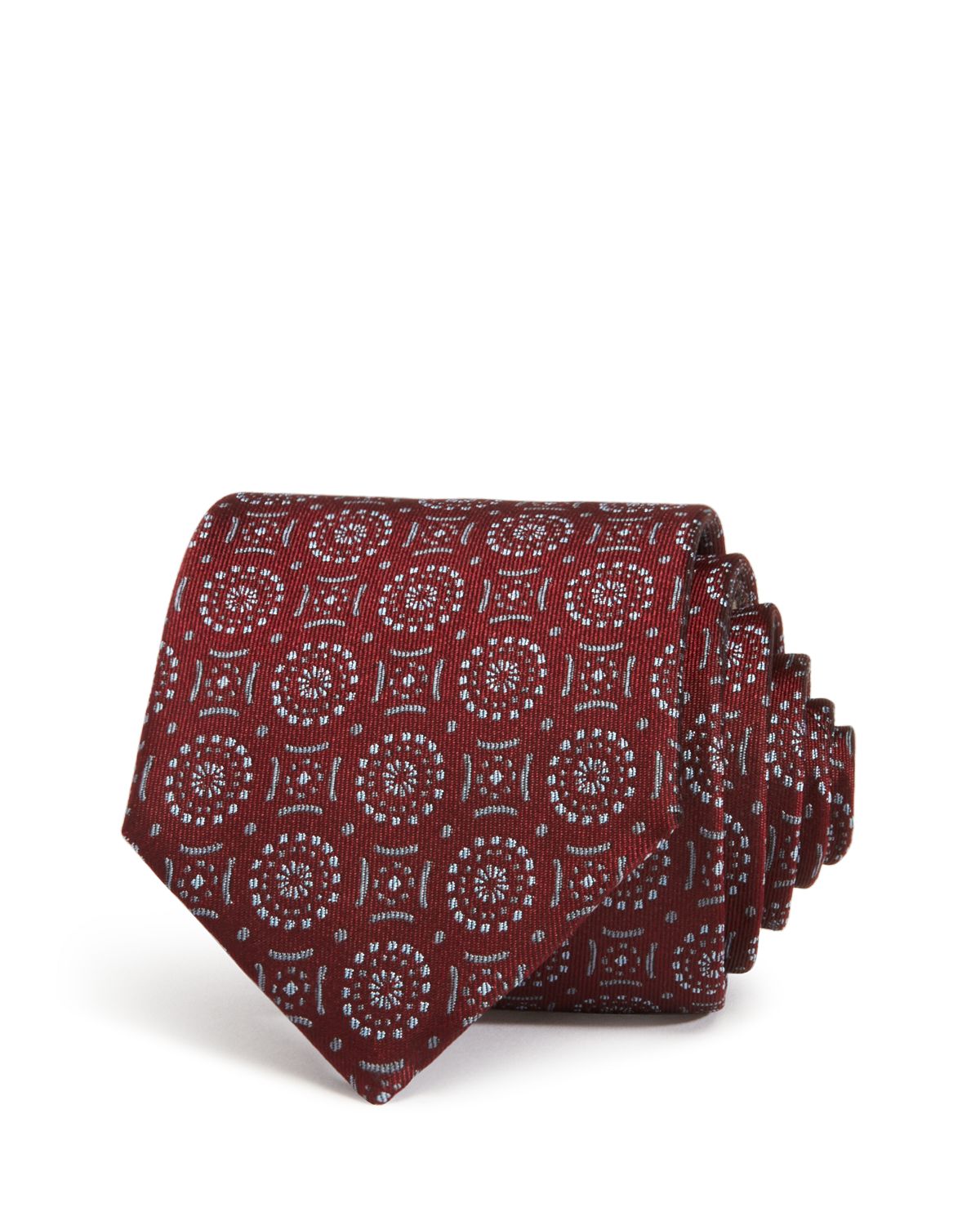 Armani Emporio Medallion Classic Silk Tie Red