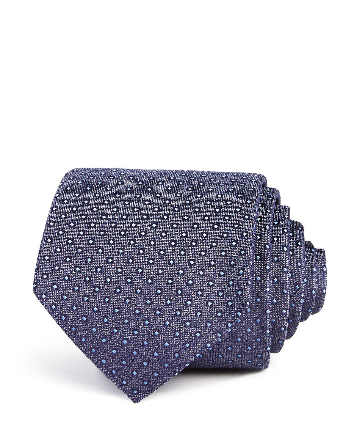 Armani Emporio Seasonal Dot Silk Classic Tie Gray/Blue