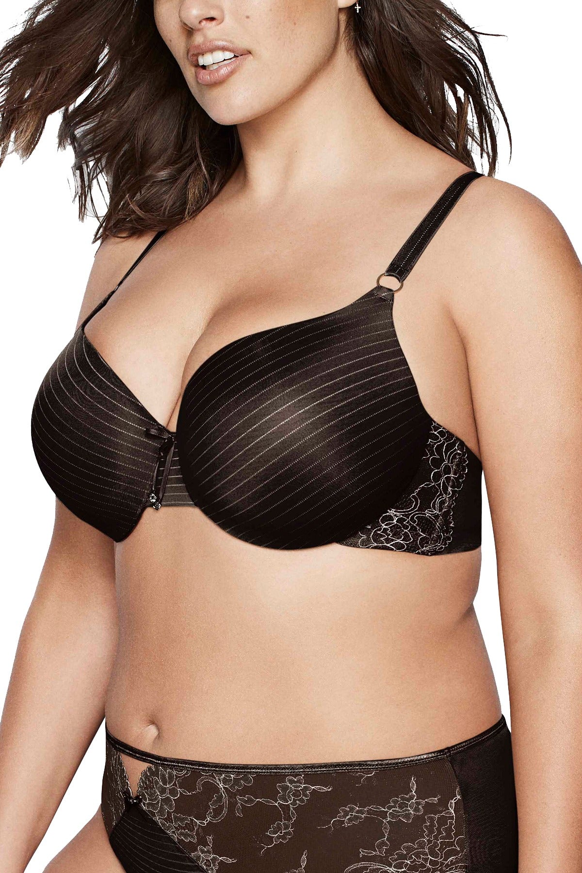 Ashley Graham PLUS Black Icon T-Shirt Bra