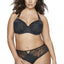 Ashley Graham PLUS Black Jersey/Lace High-Cut Brief