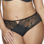 Ashley Graham PLUS Black Jersey/Lace High-Cut Brief