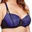 Ashley Graham PLUS Black/Purple-Rain Showstopper Balconette Underwire Bra