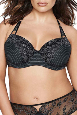 Ashley Graham PLUS Black Showstopper Balconette Bra thumbnail 3