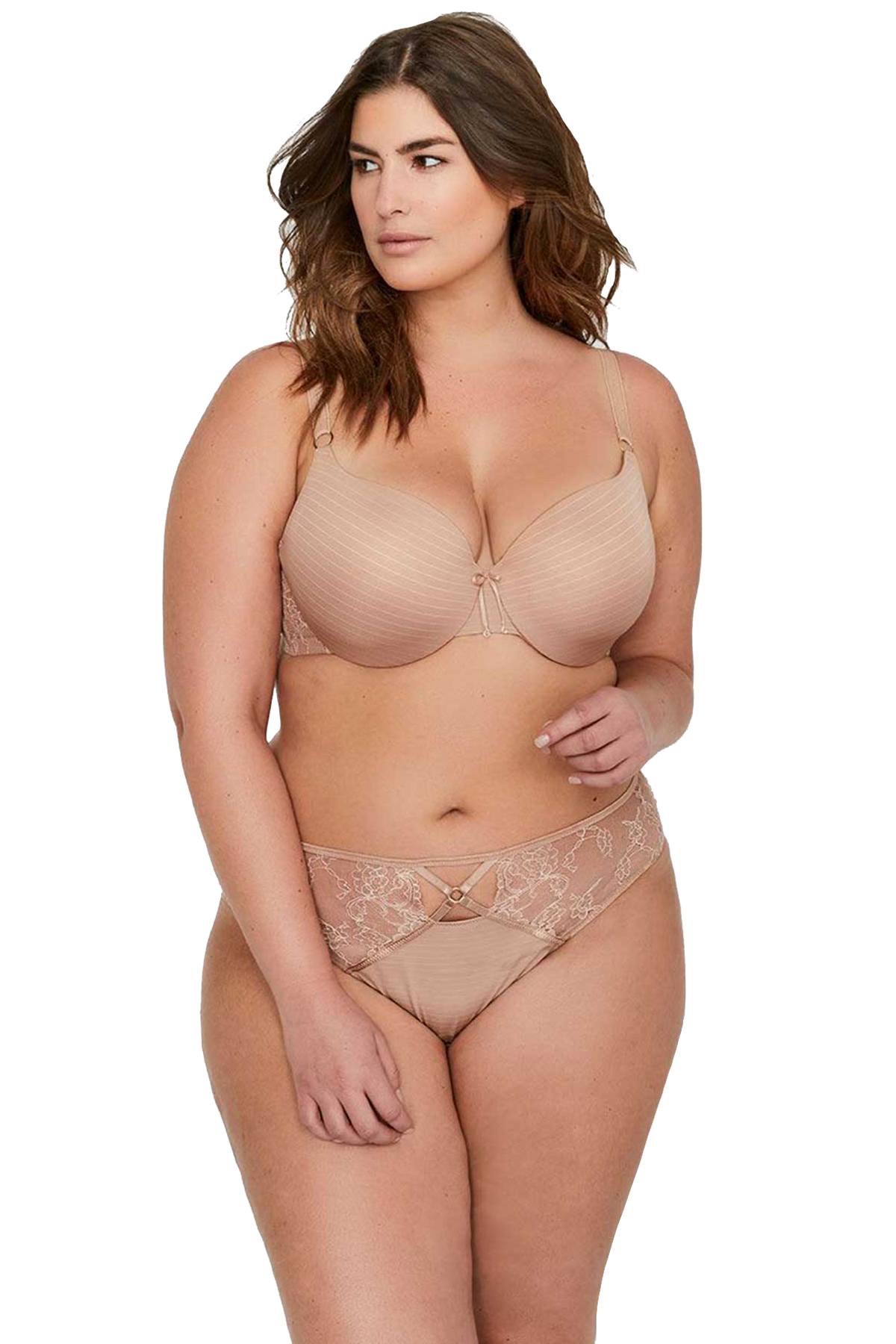 Ashley Graham PLUS Cappuccino Icon T-Shirt Bra