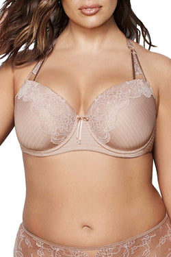 Ashley Graham PLUS Cappuccino Showstopper Balconette Bra thumbnail 1
