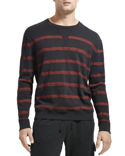 Atm Anthony Thomas Melillo French Terry Broken-stripe Sweatshirt Black/Red thumbnail 1