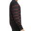 Atm Anthony Thomas Melillo French Terry Broken-stripe Sweatshirt Black/Red