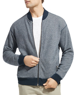 Atm Anthony Thomas Melillo French Terry Zip-front Bomber Jacket Blue thumbnail 1