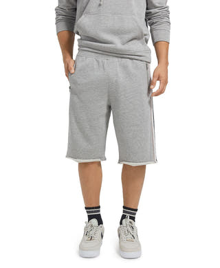 Atm Anthony Thomas Melillo Stripe-trimmed Sweat Shorts Heather Gray