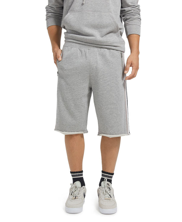 Atm Anthony Thomas Melillo Stripe-trimmed Sweat Shorts Heather Gray