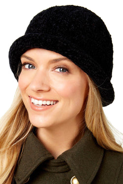 August Hat Co. Black Chenille Roll Up Hat thumbnail 1