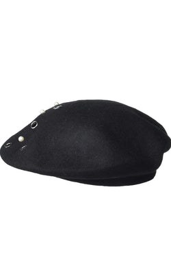 August Hat Co. Grommet Pearl Melton Beret thumbnail 2