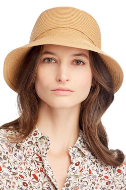 August Hat Co. Natural Bow Detail Cloche thumbnail 1