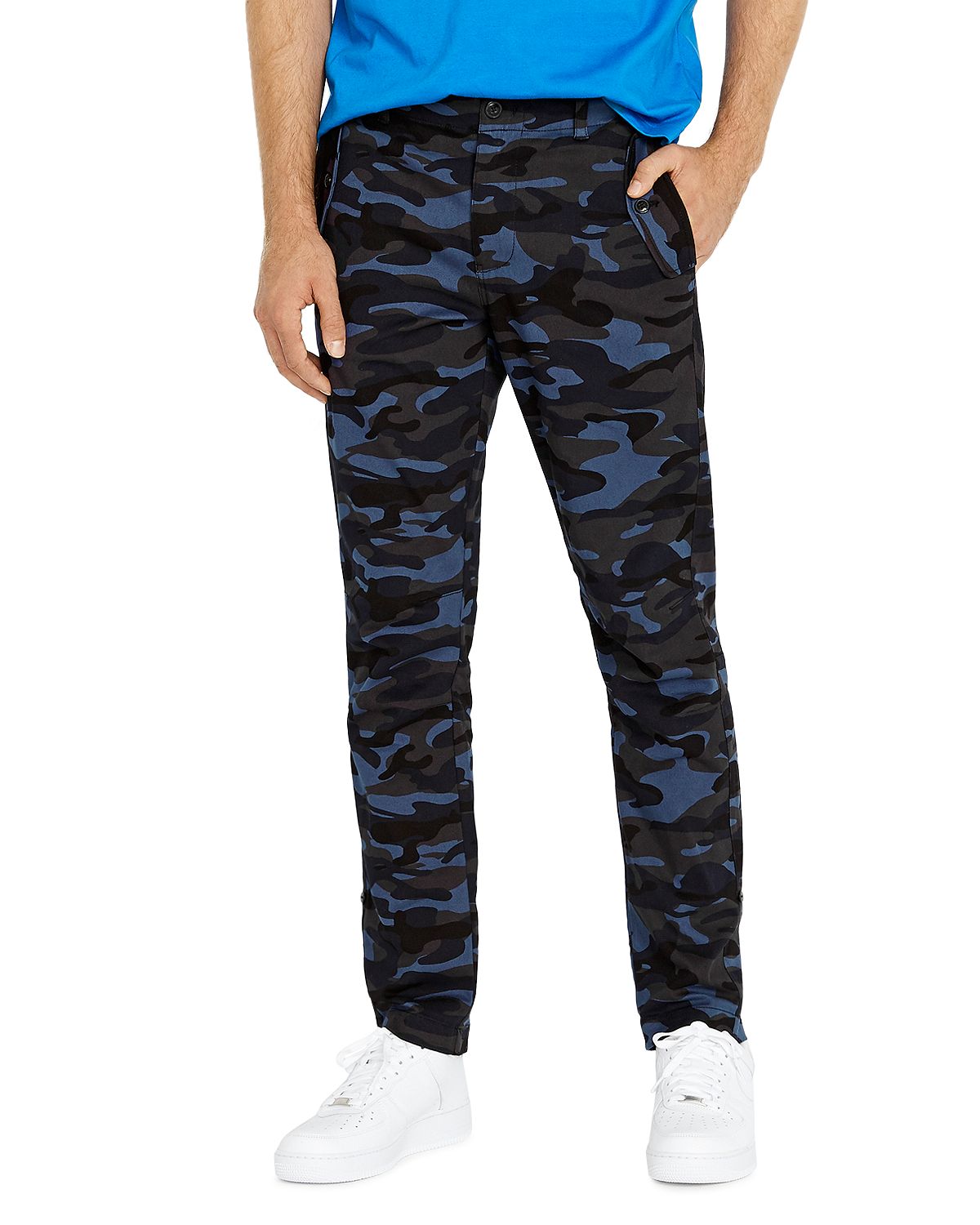 Avirex Camo Drawstring Cargo Slim Fit Pants Navy Camo