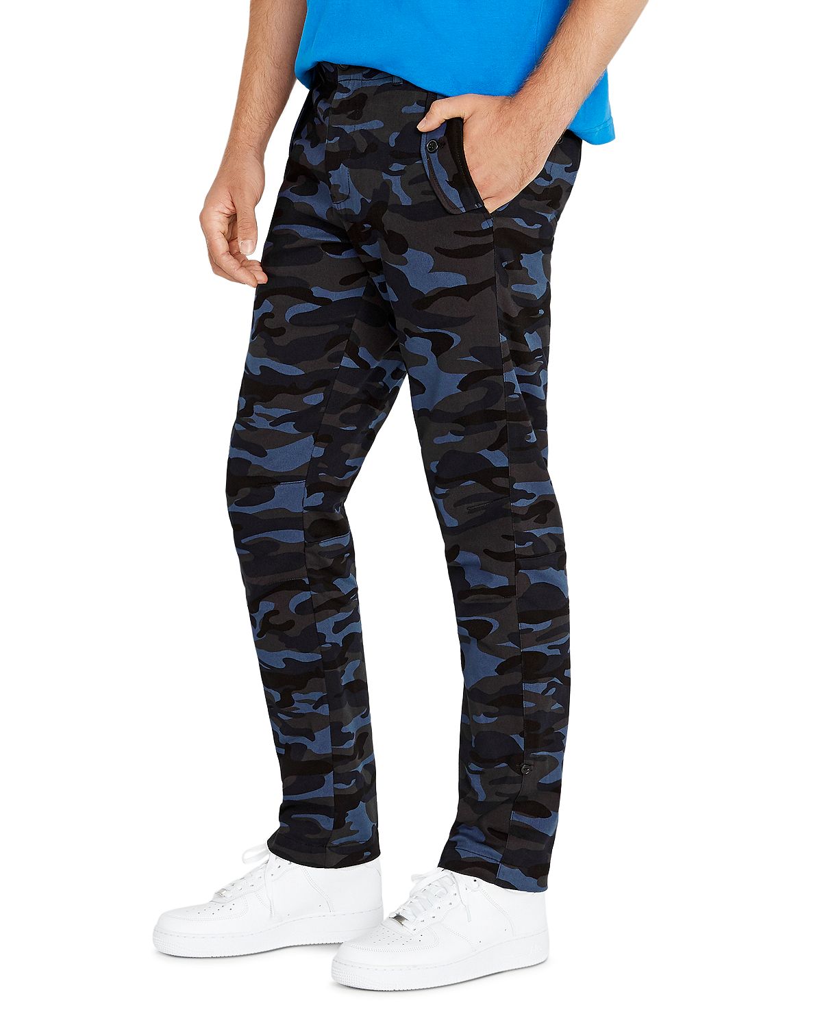 Avirex Camo Drawstring Cargo Slim Fit Pants Navy Camo
