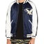 Avirex Color-block Slim Fit Bomber Jacket Navy Blazer